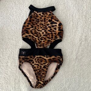 Kandi Kouture Leotard Child Small Leopard Print